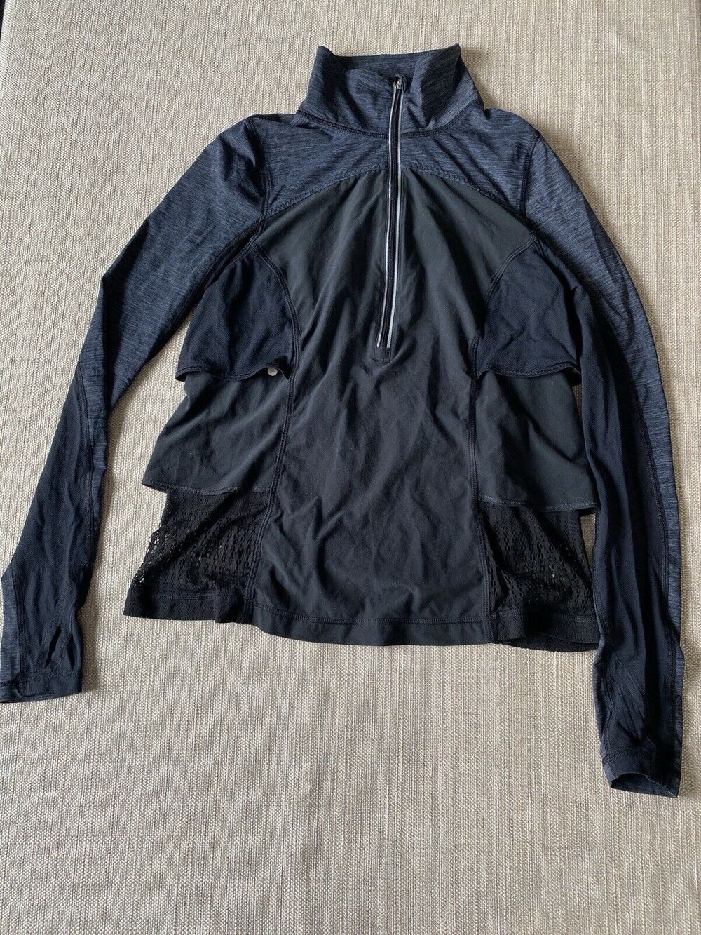 LULULEMON black and gray quarter zip pullover 4